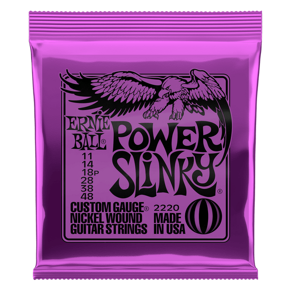 Ernie Ball POWER SLINKY NICKEL WOUND ELECTRIC GUITAR STRINGS - 11-48 GAUGE