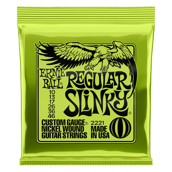 Ernie Ball REGULAR SLINKY NICKEL WOUND ELECTRIC GUITAR STRINGS - 10-46 GAUGE
