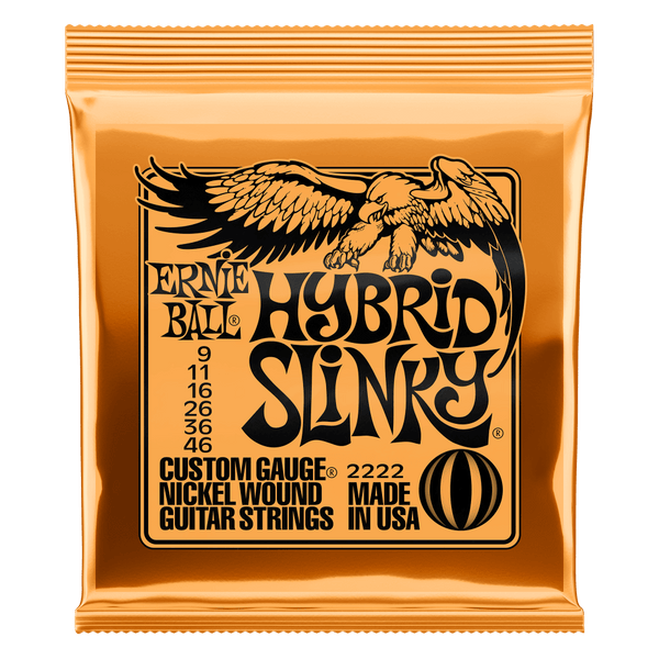 Ernie Ball HYBRID SLINKY NICKEL WOUND ELECTRIC GUITAR STRINGS - 9-46 GAUGE