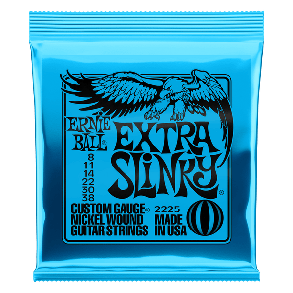 Ernie Ball EXTRA SLINKY NICKEL WOUND ELECTRIC GUITAR STRINGS - 8-38 GAUGE