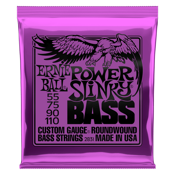 Ernie Ball POWER SLINKY NICKEL WOUND ELECTRIC BASS STRINGS - 55-110 GAUGE