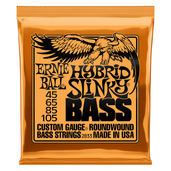 Ernie Ball HYBRID SLINKY NICKEL WOUND ELECTRIC BASS STRINGS - 45-105 GAUGE