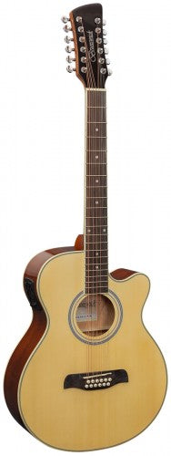 Brunswick BTK5012 12-String Grand Auditorium Electro-Acoustic Guitar - Natural