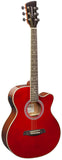Brunswick BTK50 Grand Auditorium Electro-Acoustic Guitar - Red
