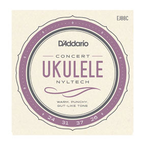 D'Addario EJ88C Nyltech Ukulele, Concert