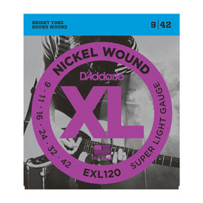 D'Addario EXL120 Nickel Wound, Super Light, 09-42