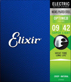 Elixir Nickel Plated Steel Optiweb Electric, Super Light, 9-42