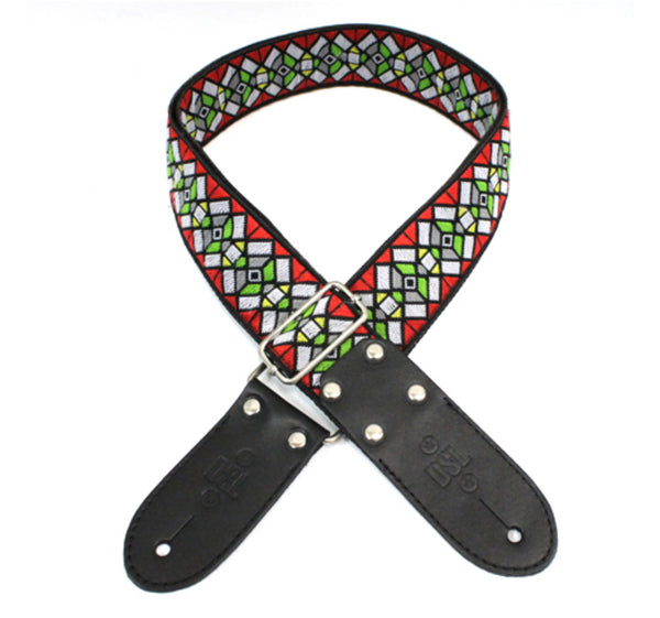 DSL JAC20-HAZERED 2” jacquard woven guitar strap