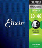 Elixir Nickel Plated Steel Optiweb Electric, Light, 10-46