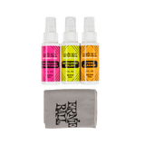 Ernie Ball Instrument Care Kit 3-pack with microfibre polishing cloth