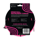 Ernie Ball Braided Instrument Cable Straight/Angle 10ft - Neon Pink