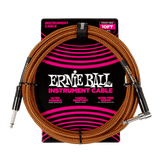 Ernie Ball Braided Instrument Cable Straight/Angle 10ft - Pumpkin Pie
