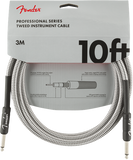 Fender 10ft Professional Series Instrument Cable - White Tweed