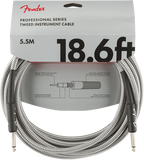 Fender 18.6ft Professional Series Instrument Cable - White Tweed