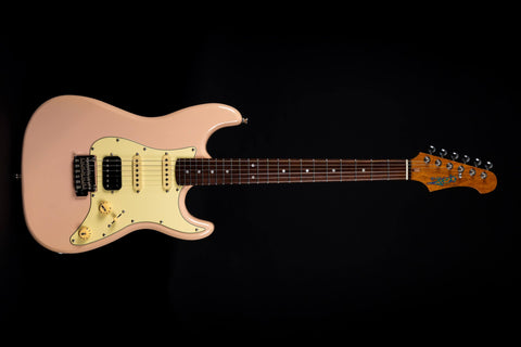 Jet JS400 Shell Pink HSS S-Style electric guitar - rosewood fingerboard