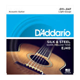 D'Addario EJ40 Silk & Steel Folk Guitar, 11-47