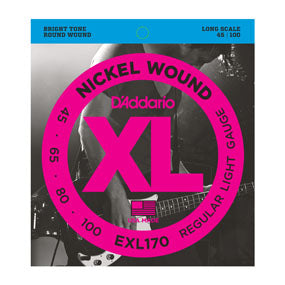 D'Adddario EXL170 Nickel Wound Bass, Light, 45-100, Long Scale
