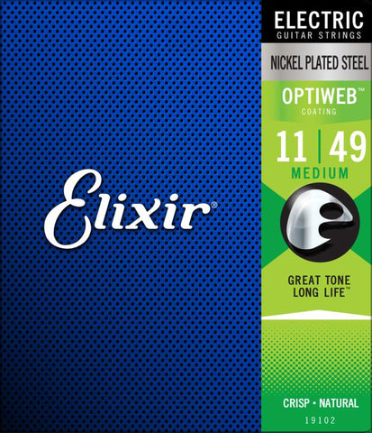 Elixir Nickel Plated Steel Optiweb Electric, Medium, 11-49