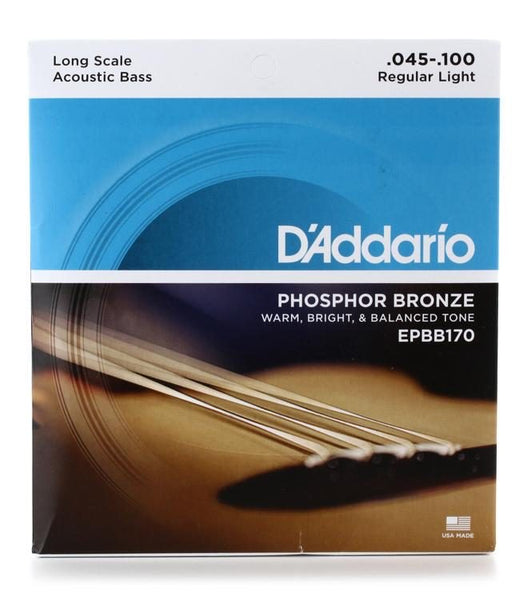 D’Addario EPBB170 Phosphor Bronze Acoustic Bass, Long Scale, 45-100